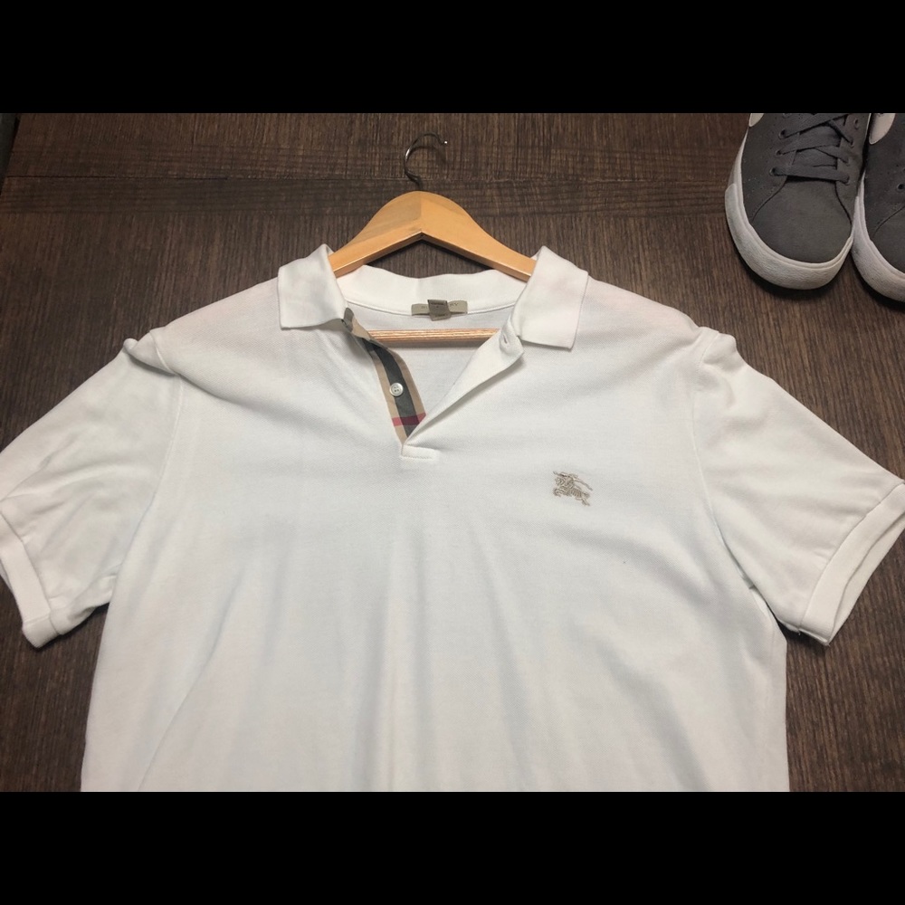 White Burberry Polo Large cost originally $225